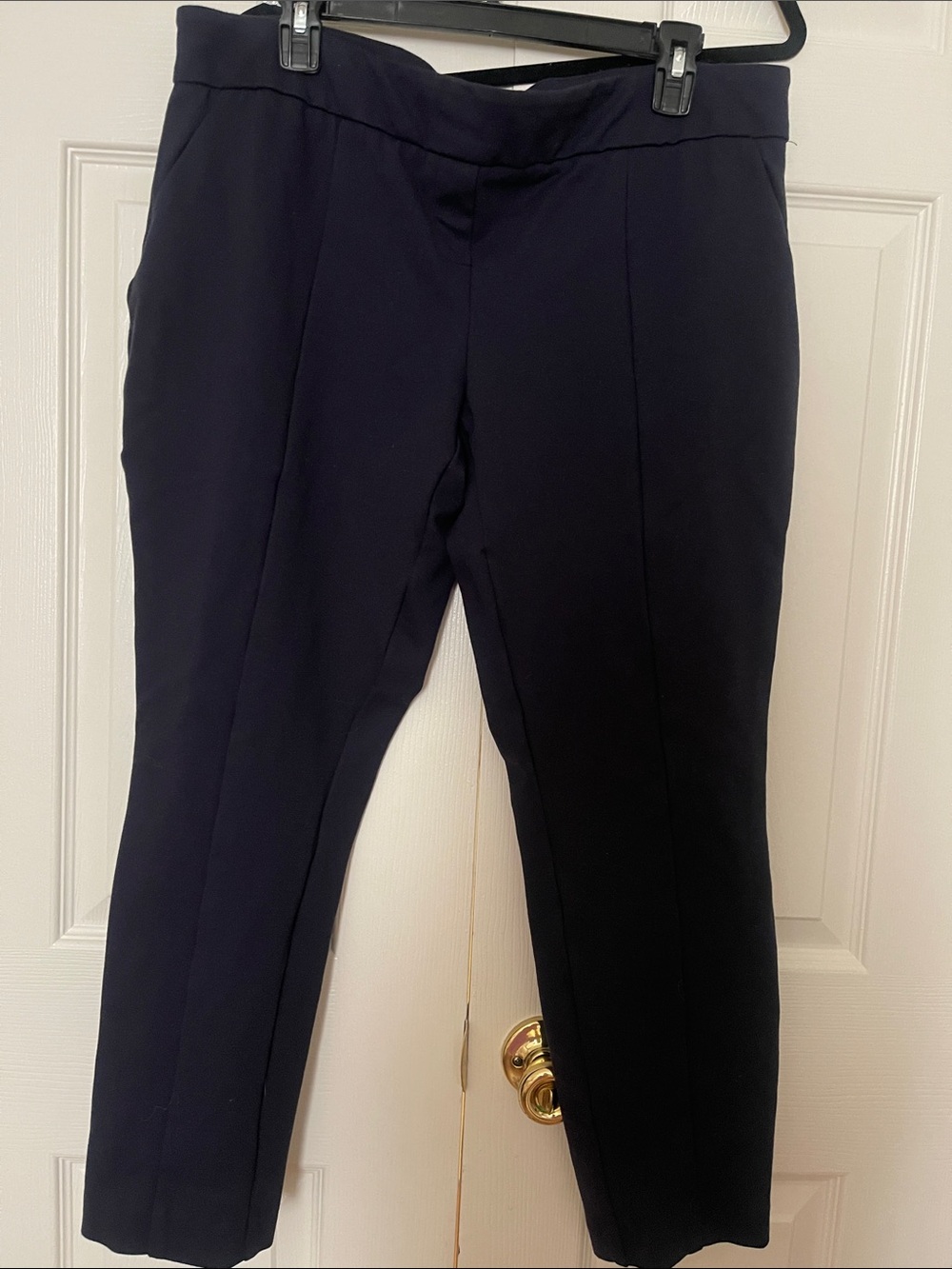 Hilary Radley Black Tailored Ponte Ankle Pants